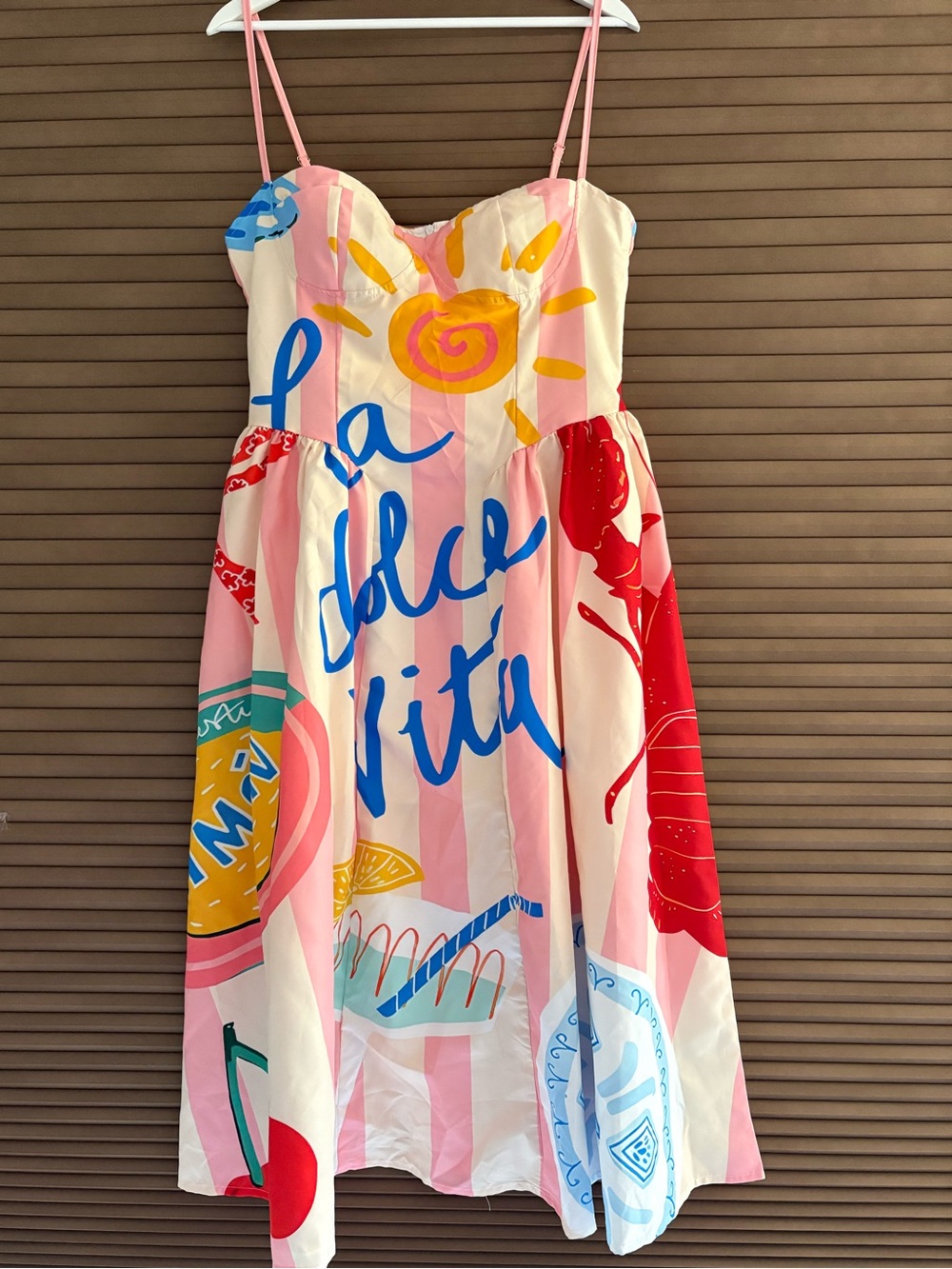 La Dolce Vita Pink Stripe Print Maxi Dress - Picture 2 of 6